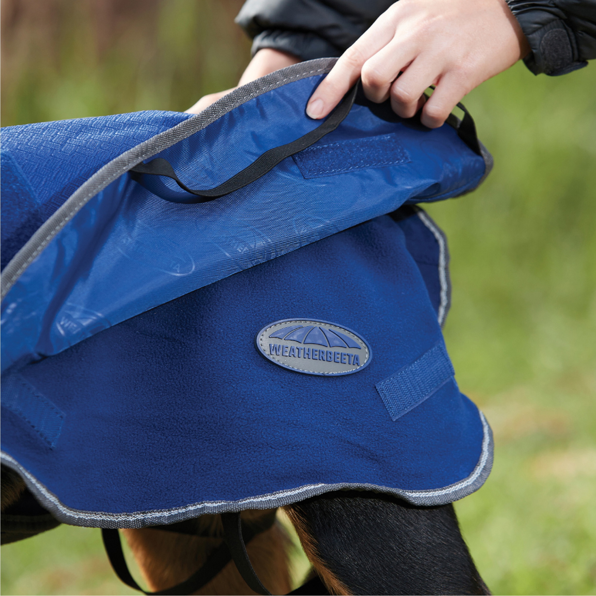 Weatherbeeta Comfitec Premier Free Duo Delux Dog Coat Parka - Dark Blue